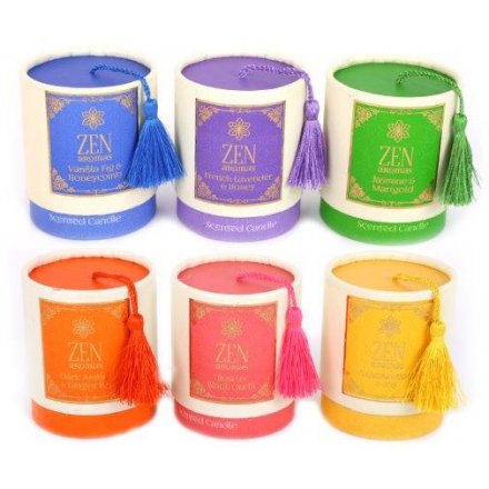 Colourful Zen Candle Pots, 7.5cm 