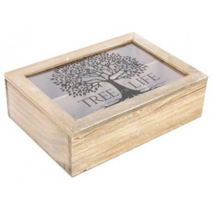 Wooden Tree Of Life Tea Storage
