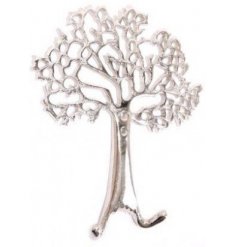 Silver toned popular Tree Of Life design presented as a coat hook. A stylish but useful accessory.