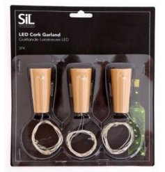 Turn any old empty bottle in a pretty Light Feature with this set of Cork LED String Lights 
