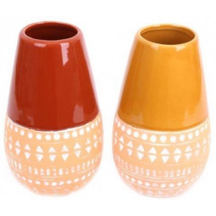 Autumn Hue Ceramic Vases, 18cm 