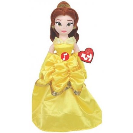 TY Disney Princess Belle Soft Toy W/ Sound, 16inch 