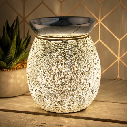 Silver Mosaic Aroma Lamp 