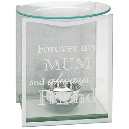 Glitter Glass Sentiments Burner - Forever My Mum 