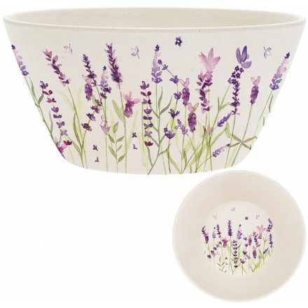 Purple Lavender Bamboo Bowl 15cm