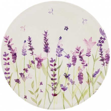 Purple Lavender Bamboo Plate 25cm