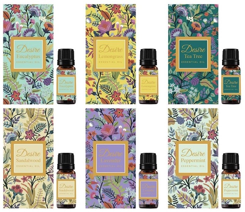LP46166 / Floral Scented Essential Oils, 6asst 50049 Interior Decor