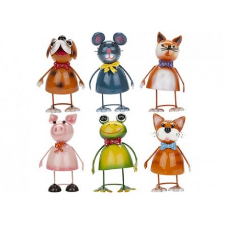 Wobbly Animal Ornaments, 6 Assorted
