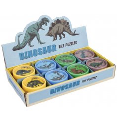 Wonderfully designed prehistoric dinosaur tilt puzzles in assorted colours and species. 