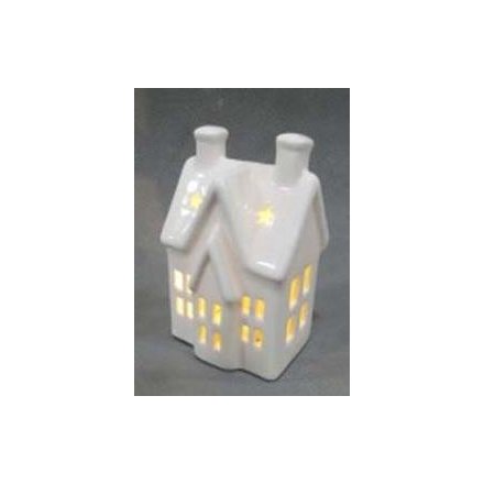 Ceramic LED House, 11cm 