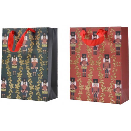 Christmas Nutcracker Gift Bags 2 Assorted, Large
