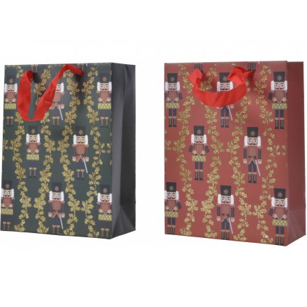 Red & Black Traditional Nutcracker Gift Bags, 24cm 
