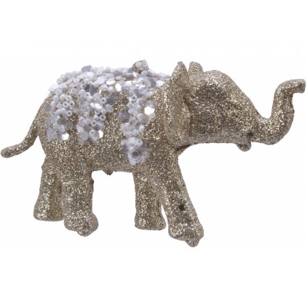 Bead & Sequin Glitter Elephant