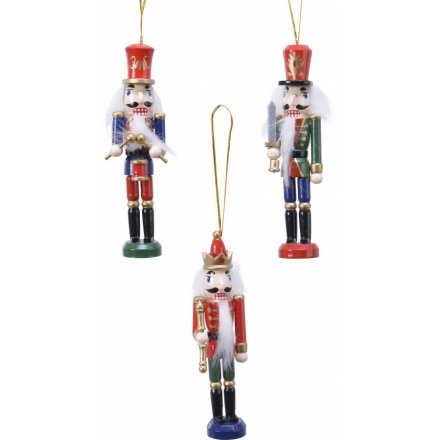 Hanging Traditional Firwood Nutcrackers, 12.5cm 