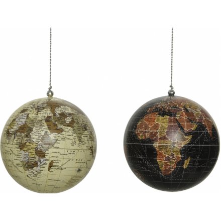 Globe Baubles 2 Assorted