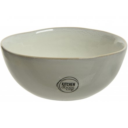 Crackled Stoneware Cream Bowl, 15.5cm 