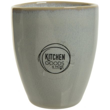Crackled Stoneware Cream Espresso Mug, 7cm 