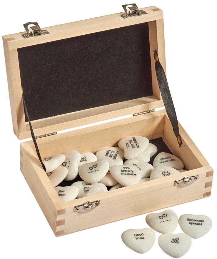Token Heart Box Assorted Heart Tokens, 3cm | 50602 | Interior Decor / Hearts | Rosefields