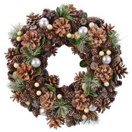 Woodland Pinecone Wreath, 35cm 
