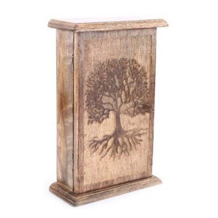 Tree Of Life Wooden Key Box, 28cm 