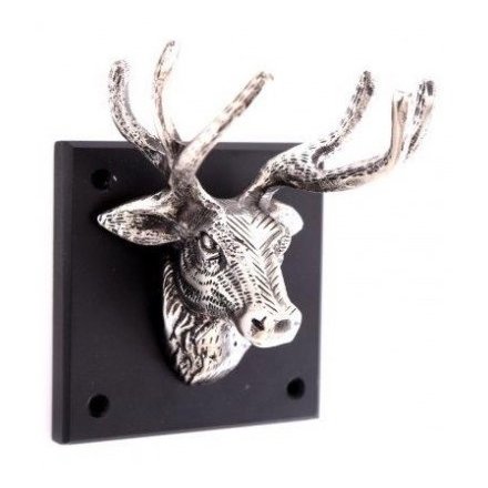 Silver Stag Wall Plaque 