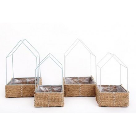 Potting Shed Assorted Sets of 2 House Planters