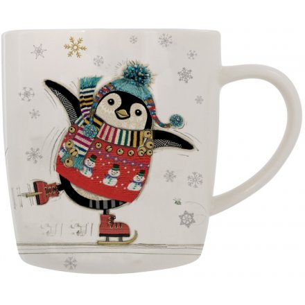 Bug Art Penguin Festive Mug