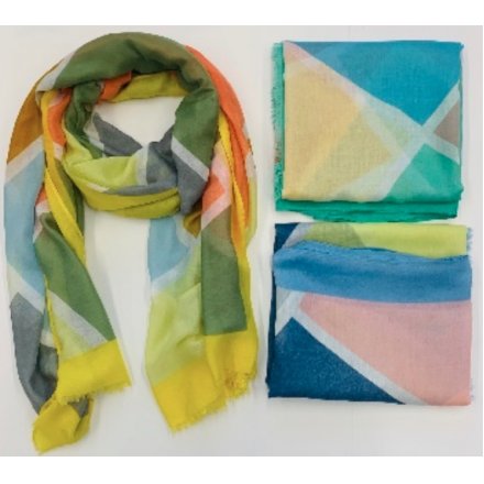 Assorted Geometric Colour Scarves
