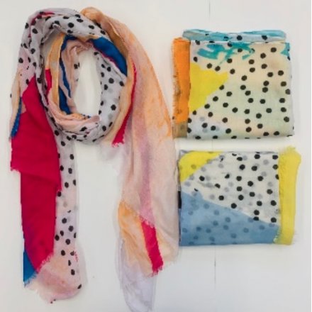 Assorted Patterned Colour Scarves
