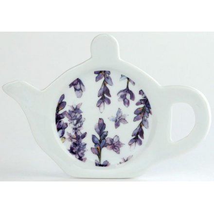Lavender Fields Porcelain Teabag Tidy
