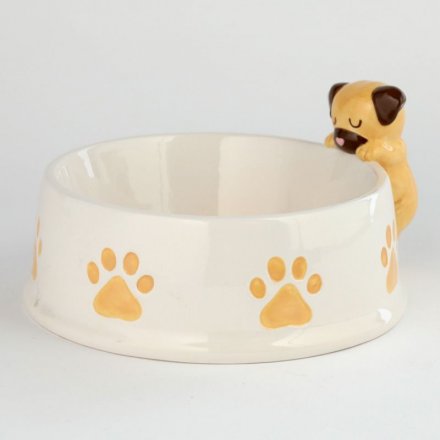 Dog Squad Pug Ceramic Bowl 