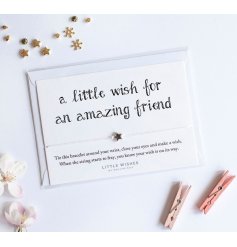A little wish for an amazing friend. A stylish wish bracelet with a star charm, perfect for gifting to friends