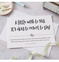 A little wish to say, it's okay to resort to gin! A stylish wish bracelet with a star charm