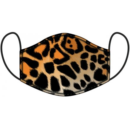Protect yourself and others with this contemporary leopard print design face covering.