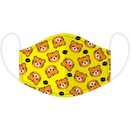 Keep yourself and others safe with this colourful and cute tiger design face covering for kids.