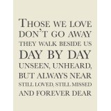 A sweetly scripted cream toned metal sign, perfect for gifting to any body who has recently lost a loved one 