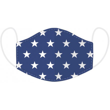 Kids Navy Star Face Covering Washable 