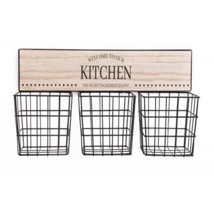 3 Basket Kitchen Storage