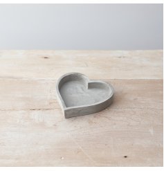 An on trend cement heart tray with plenty of raw character and charm.