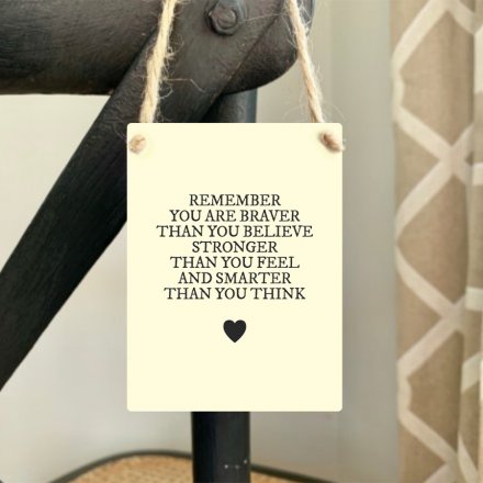 Stronger Than You Believe Mini Metal Sign 