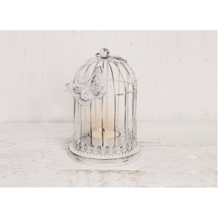 Butterfly Cage Tlight Holder, 14cm, 51039