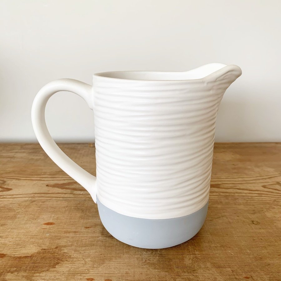 White and Grey Jug, 14cm 51154 Homeware / Jugs & Vases