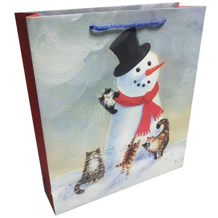 Festive Felines Gift Bag, 40cm 