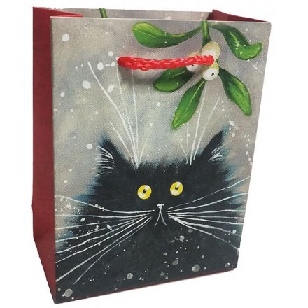 Christmas Kitty Gift Bag, 23cm 