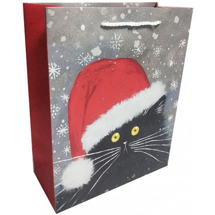 Festive Kitty Gift Bag, 40cm 