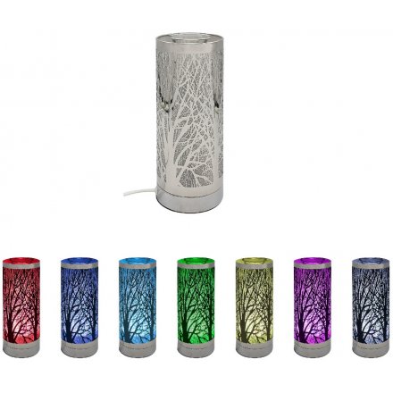 Colour Changing Aroma Forest Lamp, Silver 