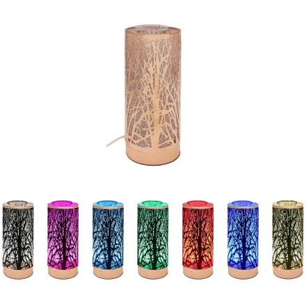 Colour Changing Aroma Forest Lamp, Rose Gold 