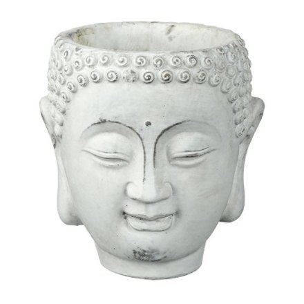 Concrete Grey Buddha Pot, 13cm 