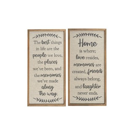 Assorted Home & Love Plaques, 40cm 