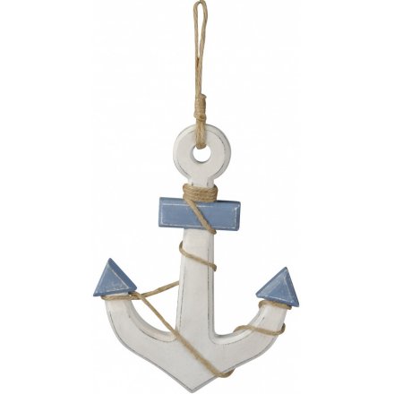 White and Blue Hanging Anchor 